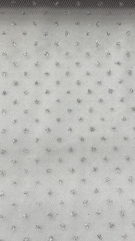 1 Roll Sparkling Tulle Ribbon 6 Inch Wide Silver or Gold Glitter Tulle for Decorations 10 Yard Length