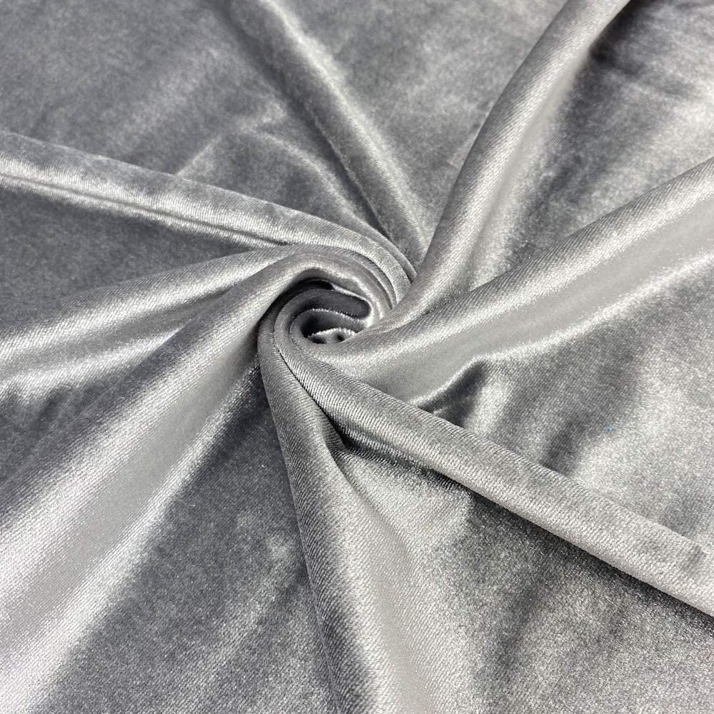 1 Yard Stretch Velvet Fabric Soft Silky 4 Way Stretch for Apparel Costumes 58/60 Inch Width