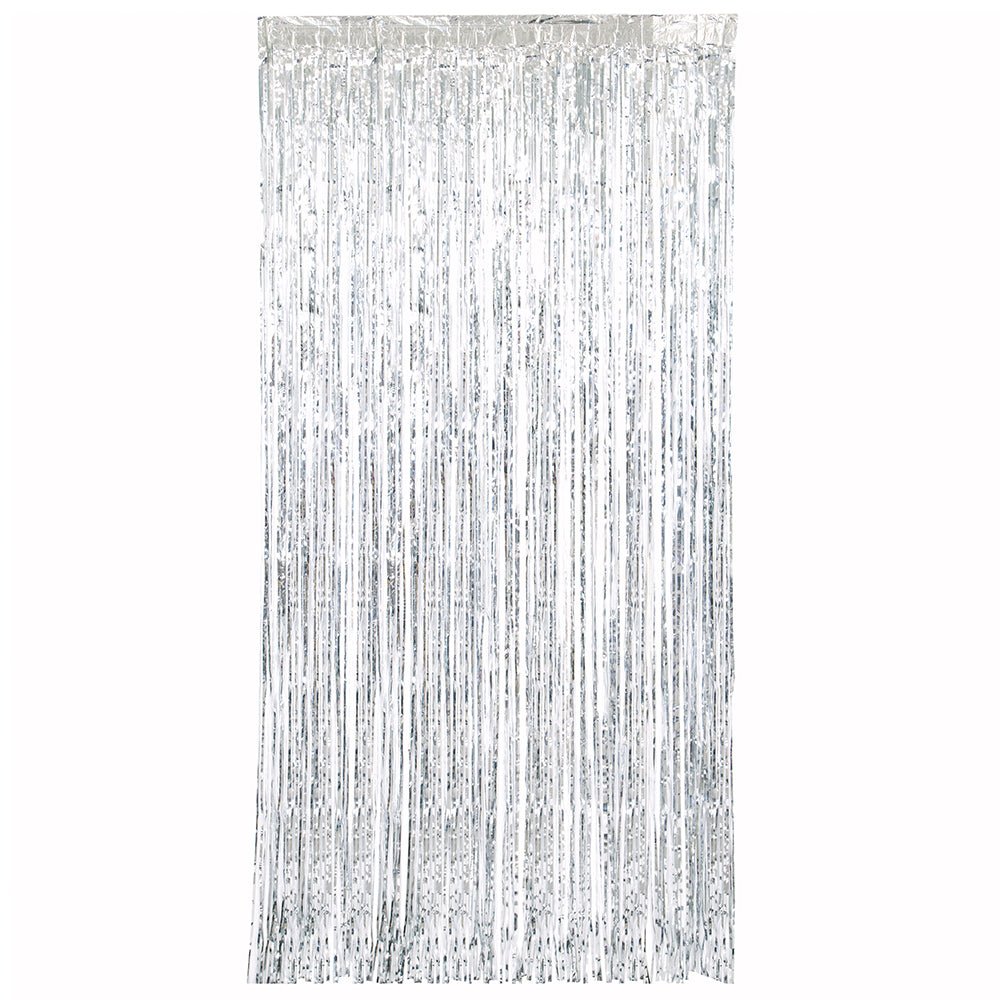 Silver Fringe Door Curtain