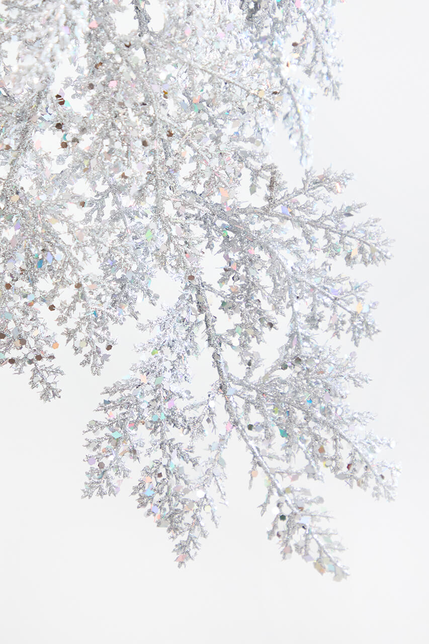 6' Silver Bling Bling Cedar Garland