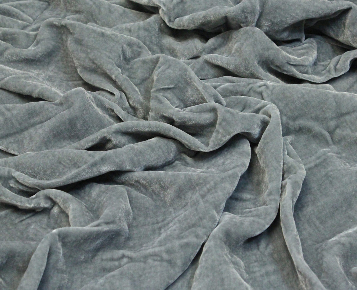 Premium Silk Rayon Velvet Fabric - Azalea, 45" Width (1 Yard)