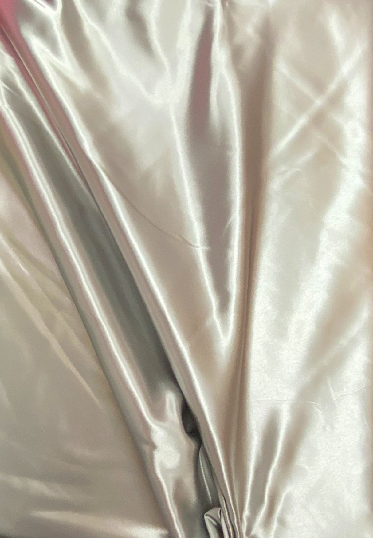 Silver Bridal Satin Fabric - Silver, 58"-60" Wide (1 Yard)