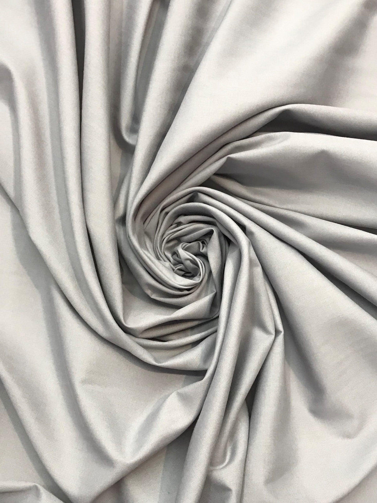 Silver Poly Cotton Fabric - Silver, 59/60" Width (1 Yard)