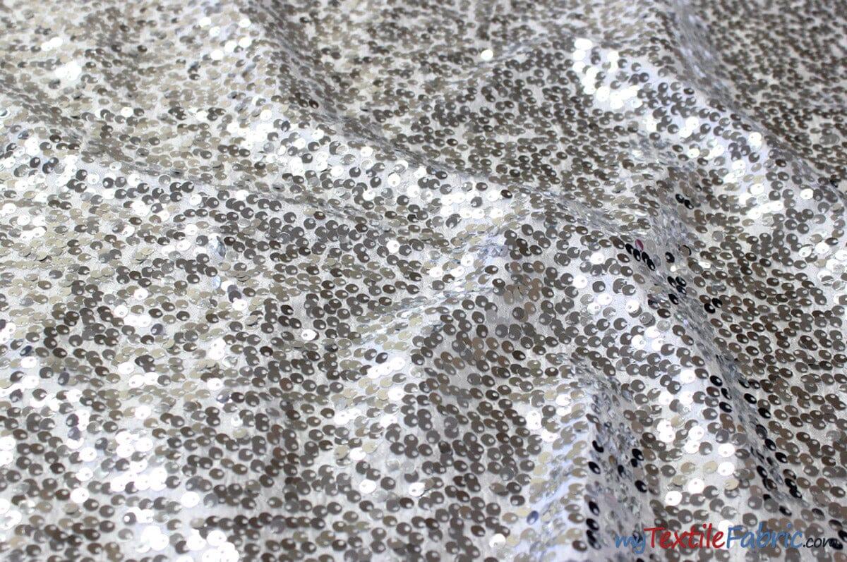 Glitz Sequins Taffeta Polyester Fabric - Raindrop Sequins, 54" Wide (1 Yard)