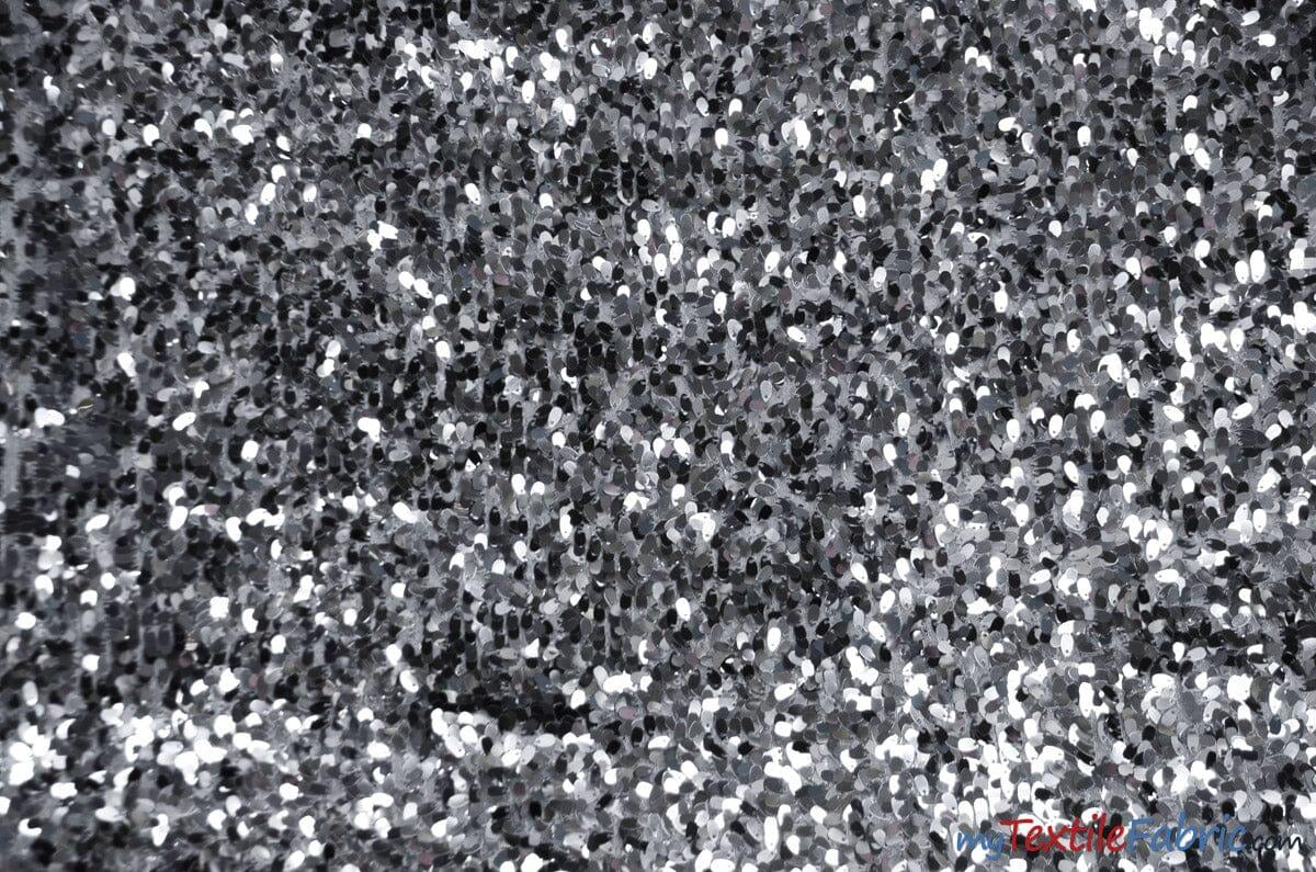 Tear Drop Sequins Polyester Fabric - Hanging Sequins On Mesh, Gold, Silver, Blush Pink, 50/52" Width (1 Yard)