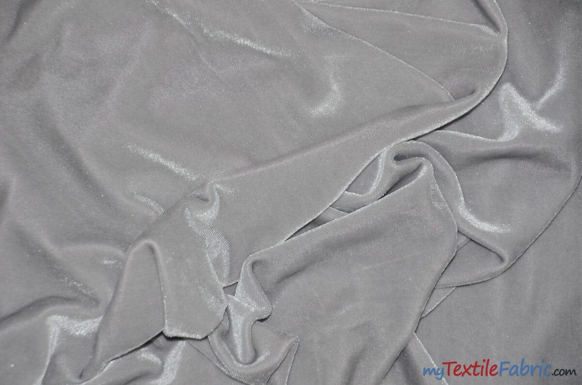 Stretch Velvet Spandex Fabric - Solid, 58" Width (1 Yard)