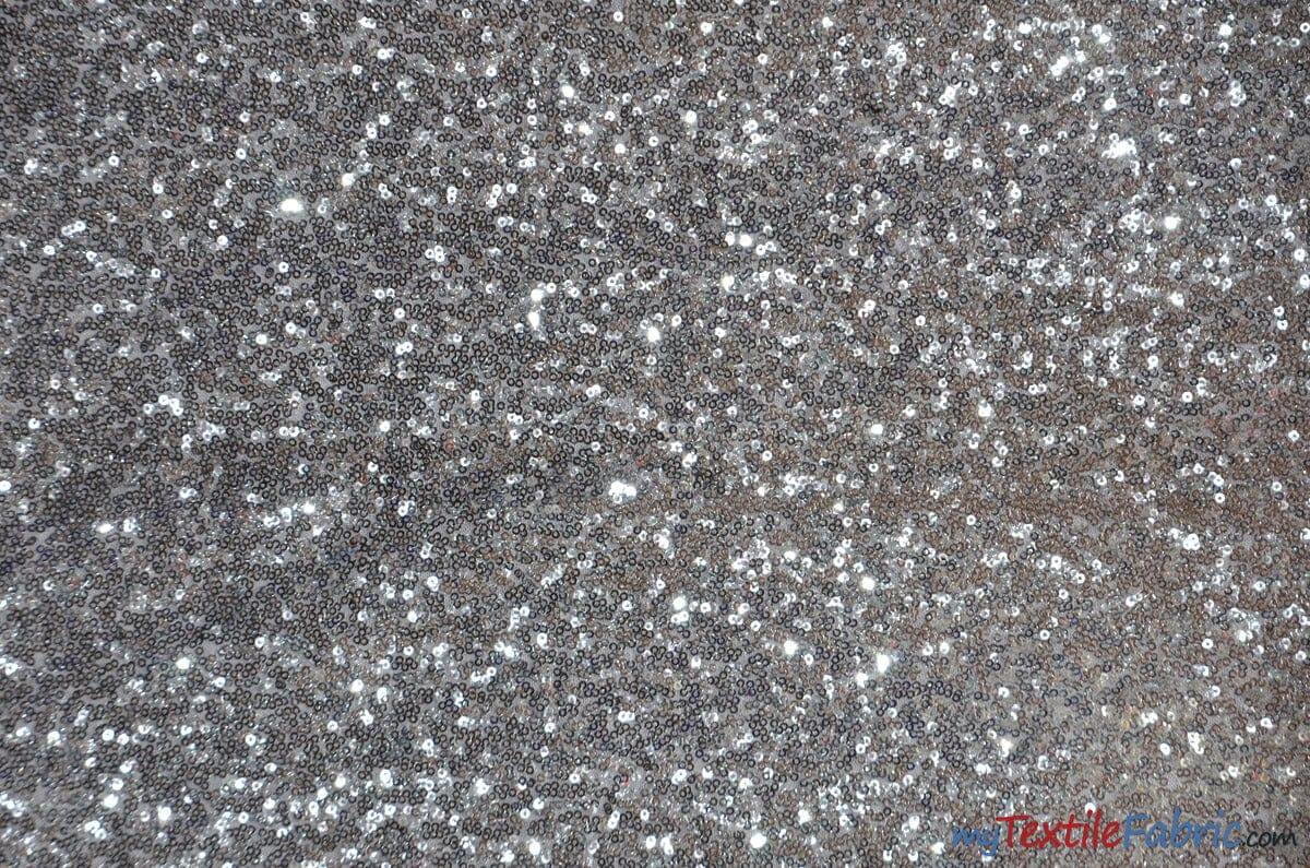 Glitz Mesh Sequins Polyester Fabric - 3Mm Glitter Sequins, 52" Width, Multiple Colors (1 Yard)
