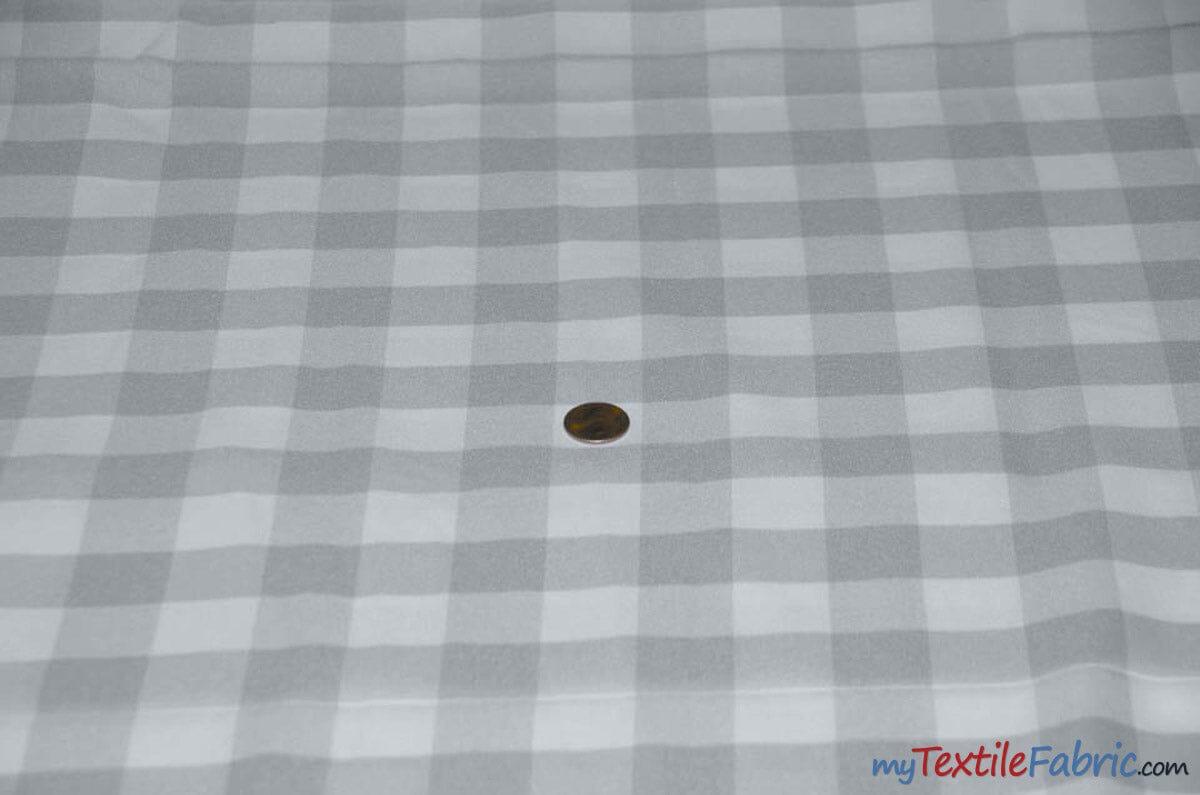 Picnic Checkers Polyester Fabric - Gingham Checkered, 1" X 1", 58/60" Width (1 Yard)