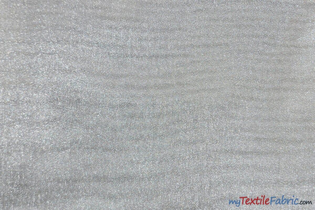Metallic Lame Metallic Satin Lame Polyester Fabric - Gold And Silver Satin Woven, 60" Width (1 Yard)