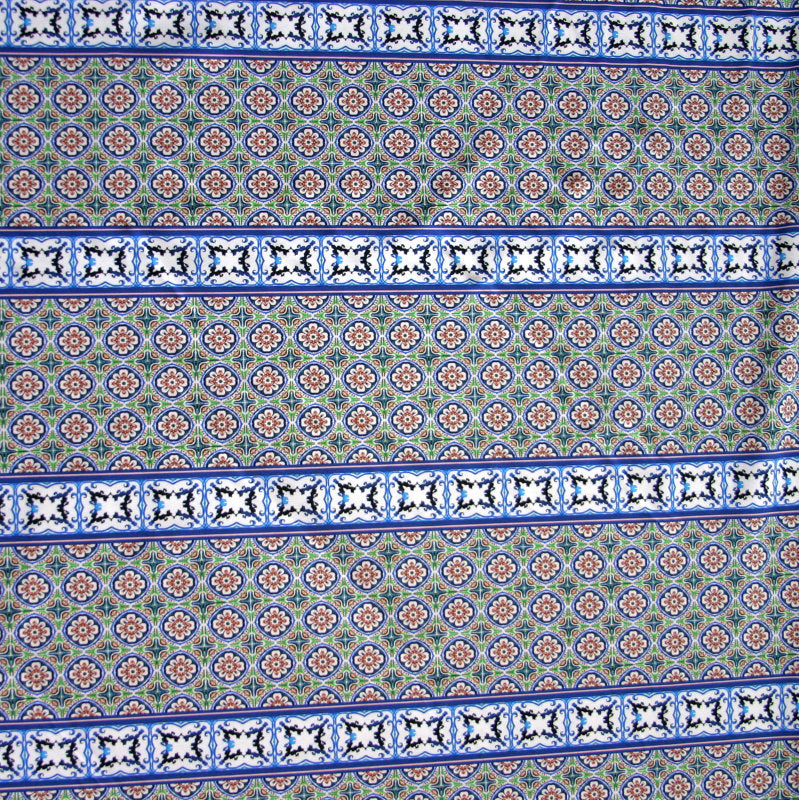 Swim Knit Small Mosaic Tile Stripe Nylon Lycra