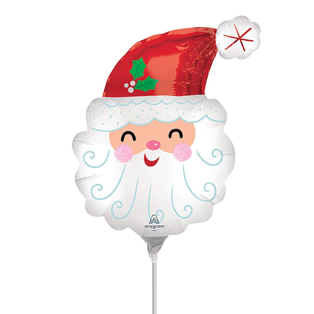 Santa Head Mini Shape Foil Balloon