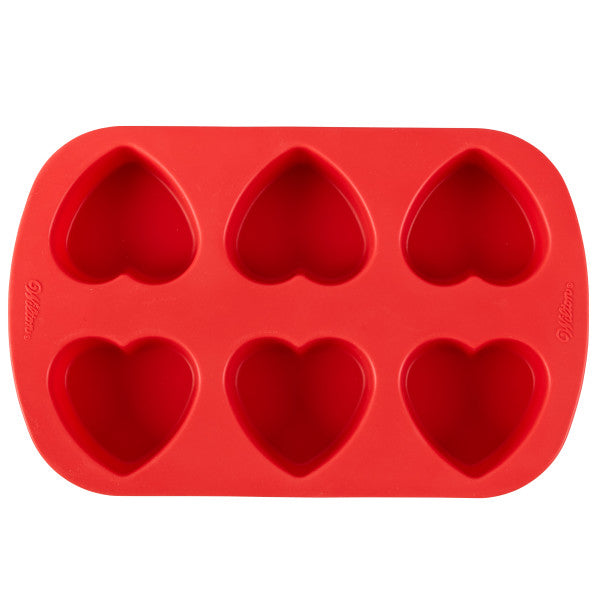 Wilton Mini Silicone Heart Mold – 6 Cavity Mold for Heart Shaped Cookies and Candy