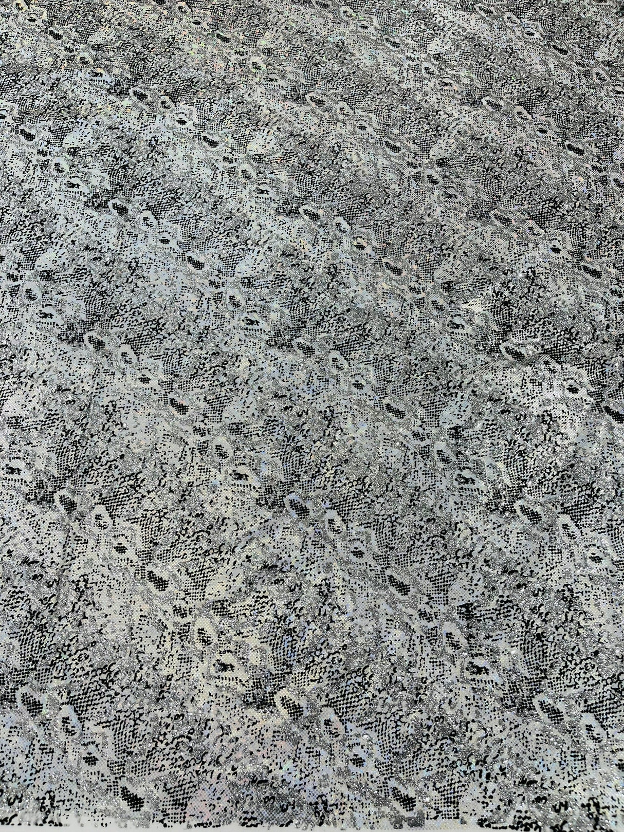 Snake Design Shattered Glass Nylon Spandex Fabric - Snake Design Shattered Glass, 4-Way Stretch, Medium Weight (1 Yard)