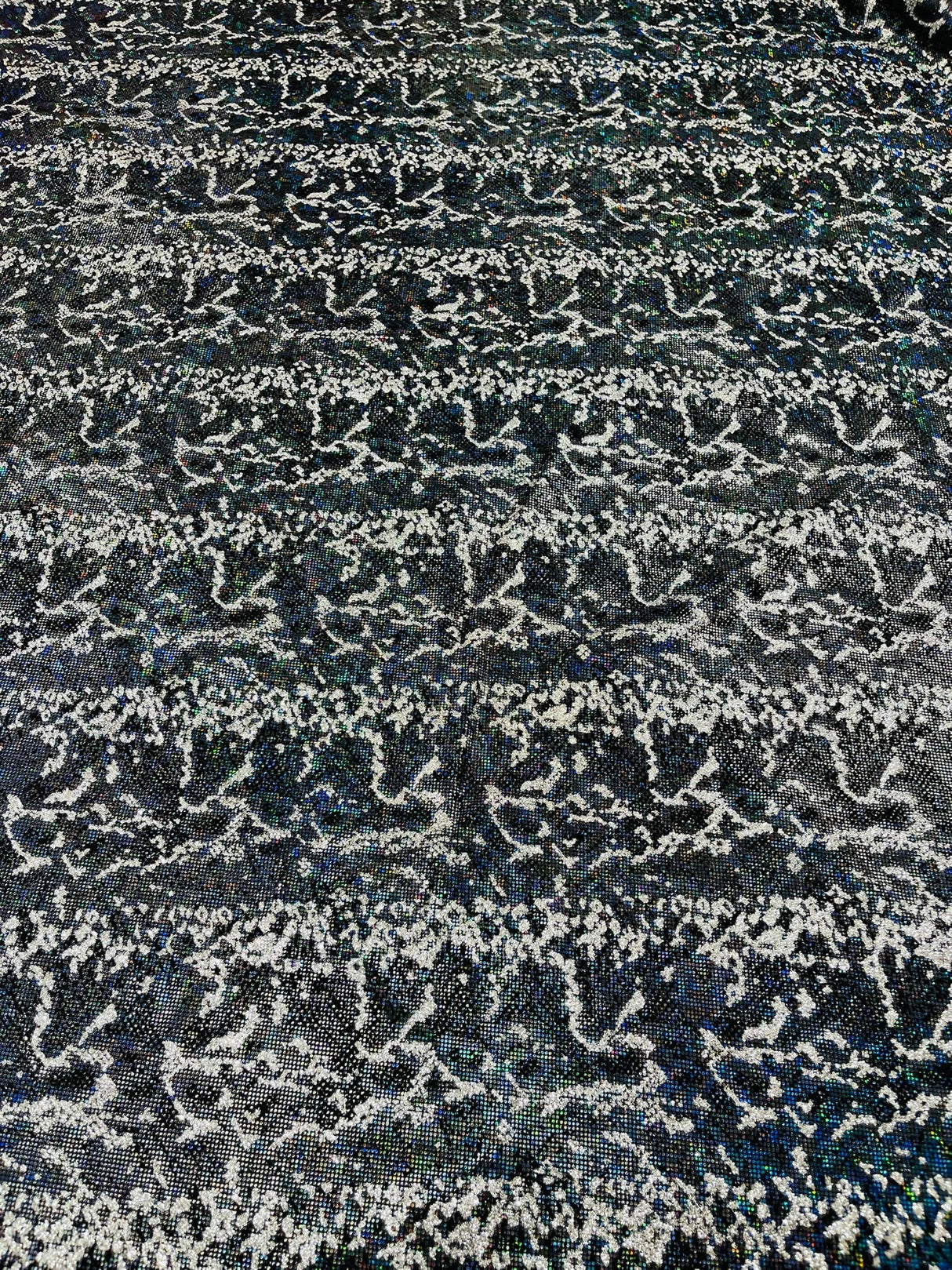Snake Design Shattered Glass Nylon Spandex Fabric - Snake Design Shattered Glass, 4-Way Stretch, Medium Weight (1 Yard)