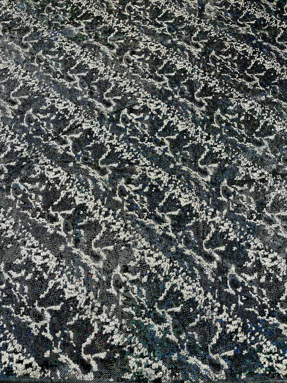 Snake Design Shattered Glass Nylon Spandex Fabric - Snake Design Shattered Glass, 4-Way Stretch, Medium Weight (1 Yard)