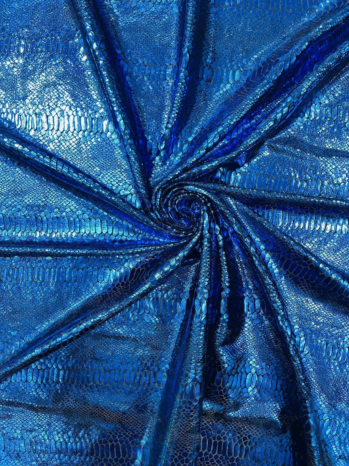 Snake Foil Stretch Velvet Fabric - Iridescent Snake Print, 58" Width (1 Yard)