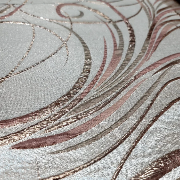 Brocade Jacquard Rose Gold Metallic