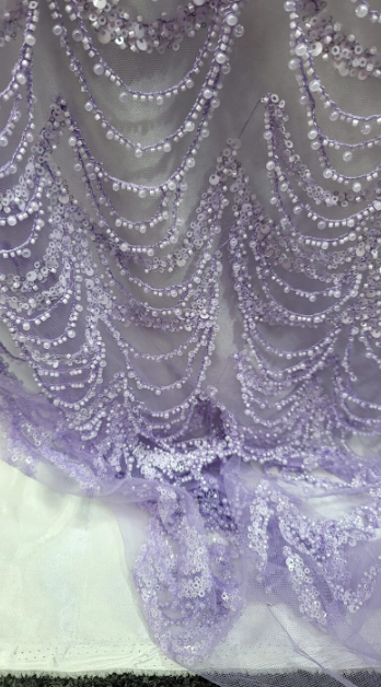 Beaded Lace Fabric by the Yard