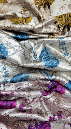 Brocade Jacquard Prom Fabric