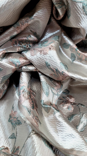 Brocade Jacquard Floral Metallic Gold