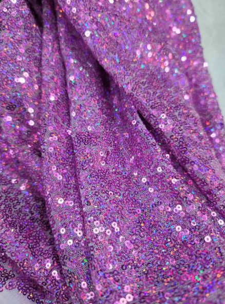 Sequin Fabric 3mm Hologram Glitz