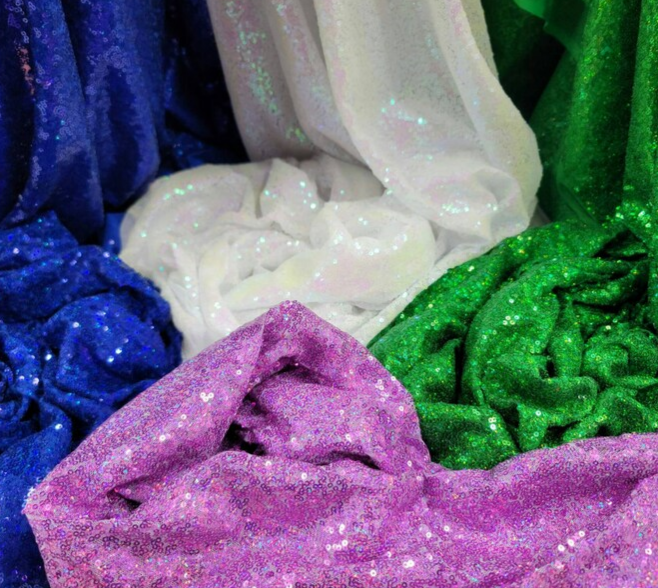 Sequin Fabric 3mm Hologram Glitz
