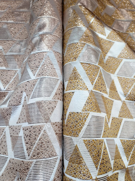 Brocade Jacquard Triangle Pattern Fabric