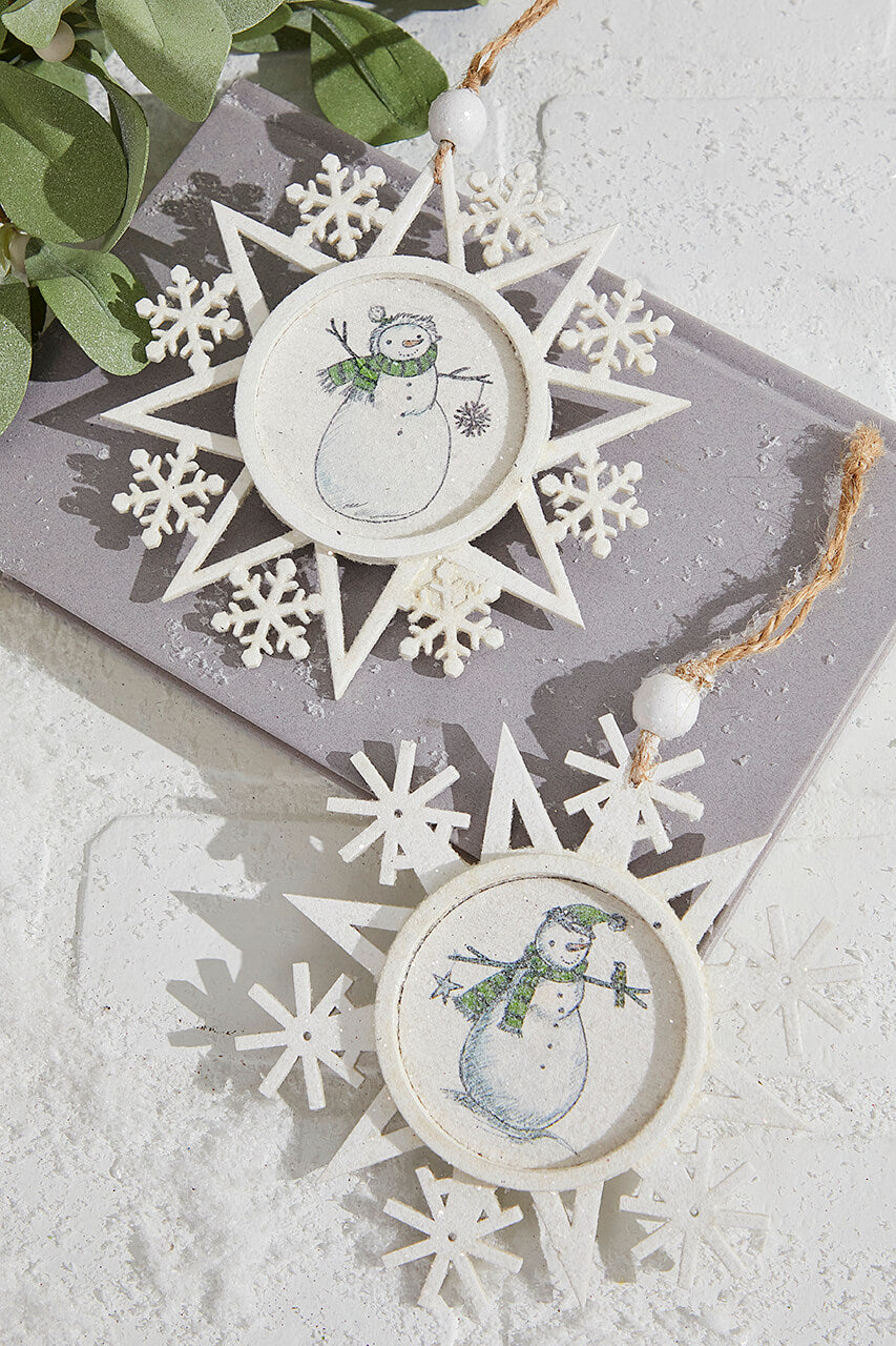 6" Snowman Plywood Ornament