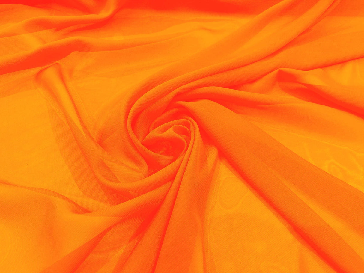 Solid Chiffon Polyester Fabric - Solid Sheer Lightweight, 58/60" Width (1 Yard)