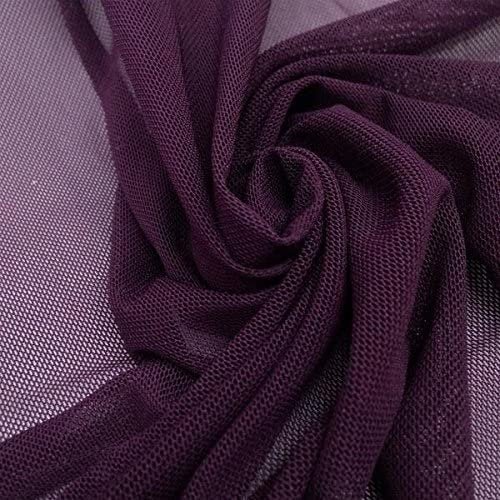 Solid Power Mesh Nylon Spandex Fabric - Solid, 58" Width (1 Yard)