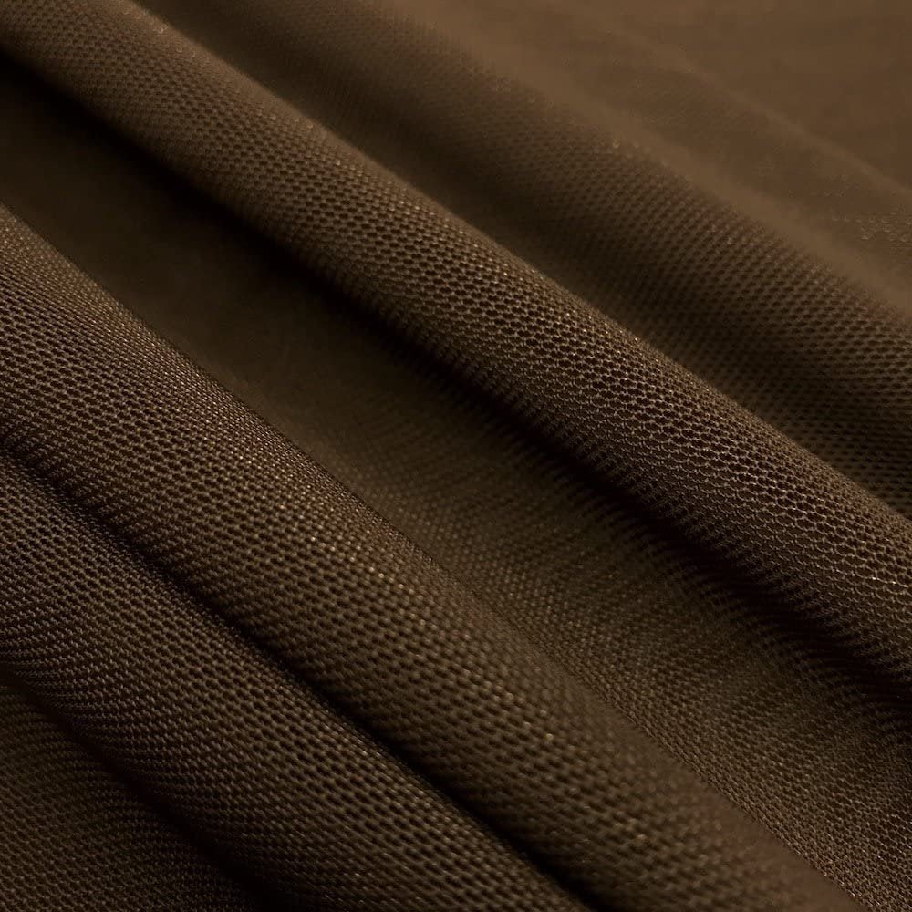 Solid Power Mesh Nylon Spandex Fabric - Solid, 58" Width (1 Yard)