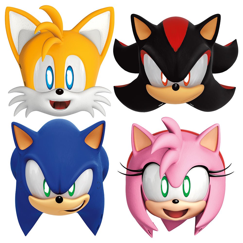 Sonic The Hedgehog Paper Masks 8 Pack