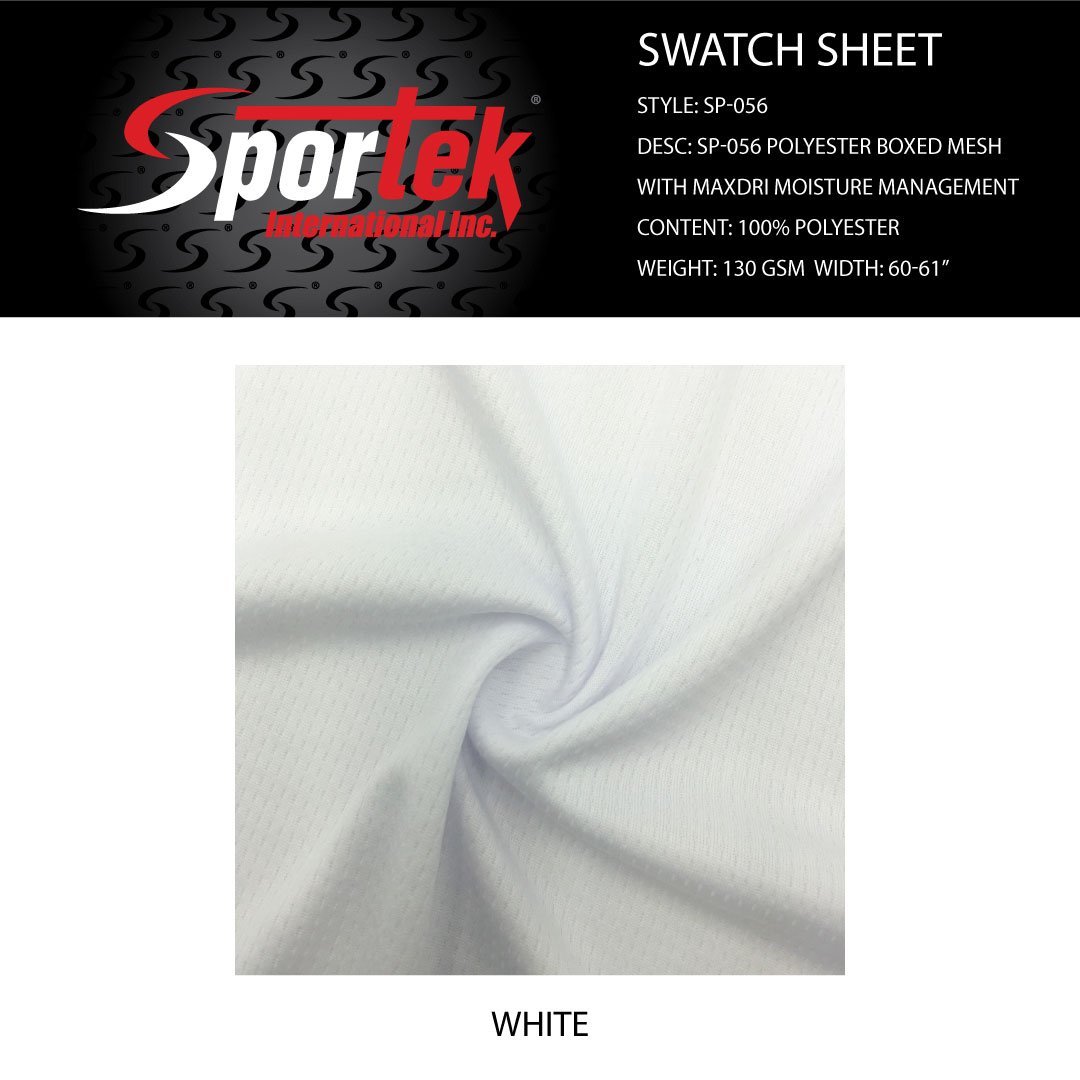Polyester Boxed Mesh MaxDri White Sublimation