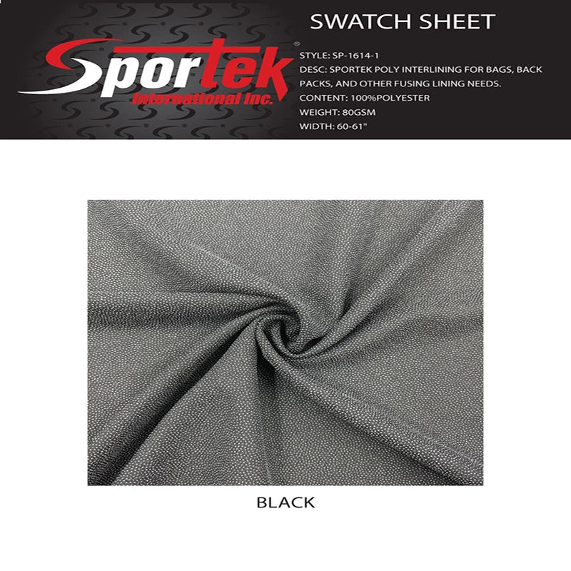 Poly Interlining Fabric Black