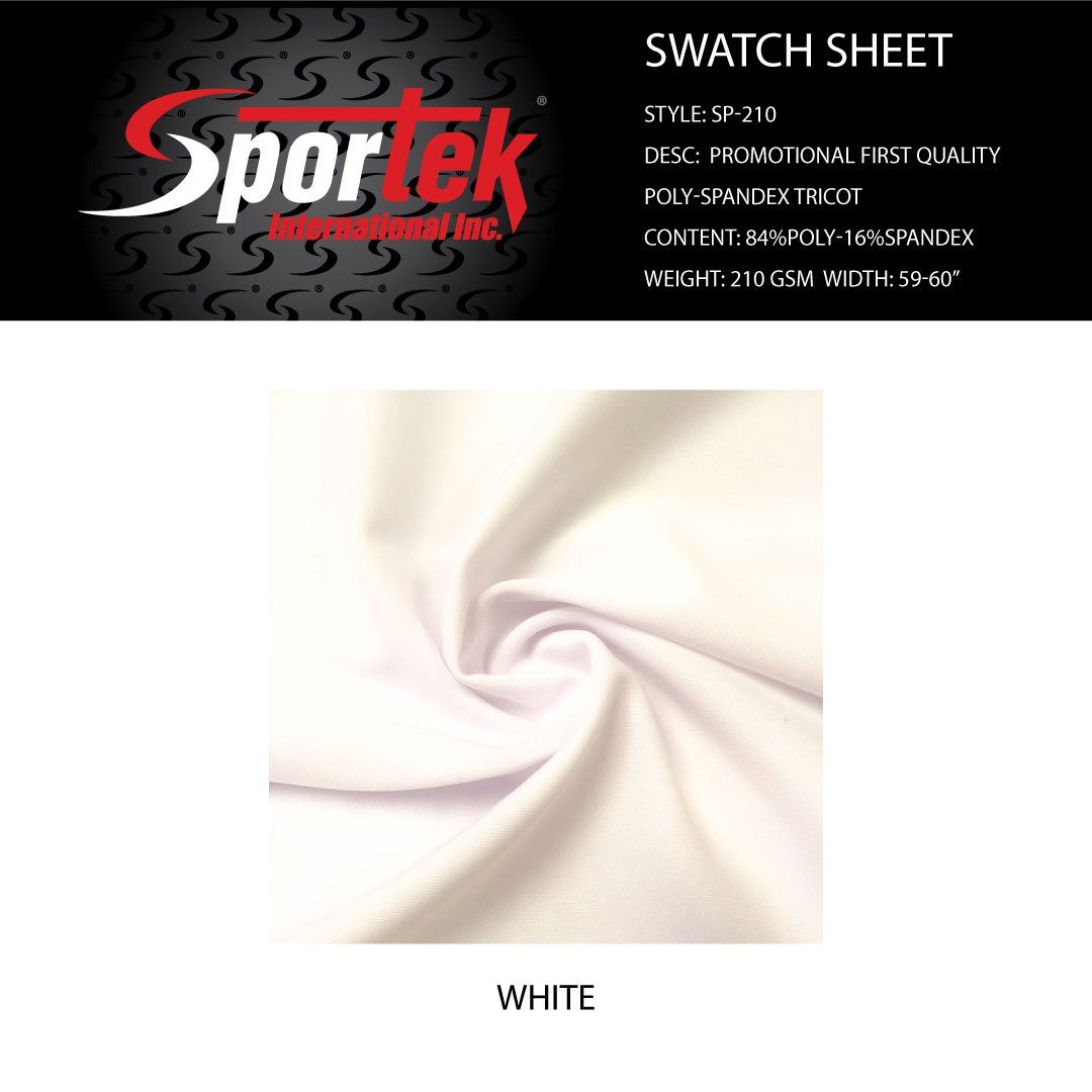 Poly-Spandex Tricot White PFP 4-Way Stretch