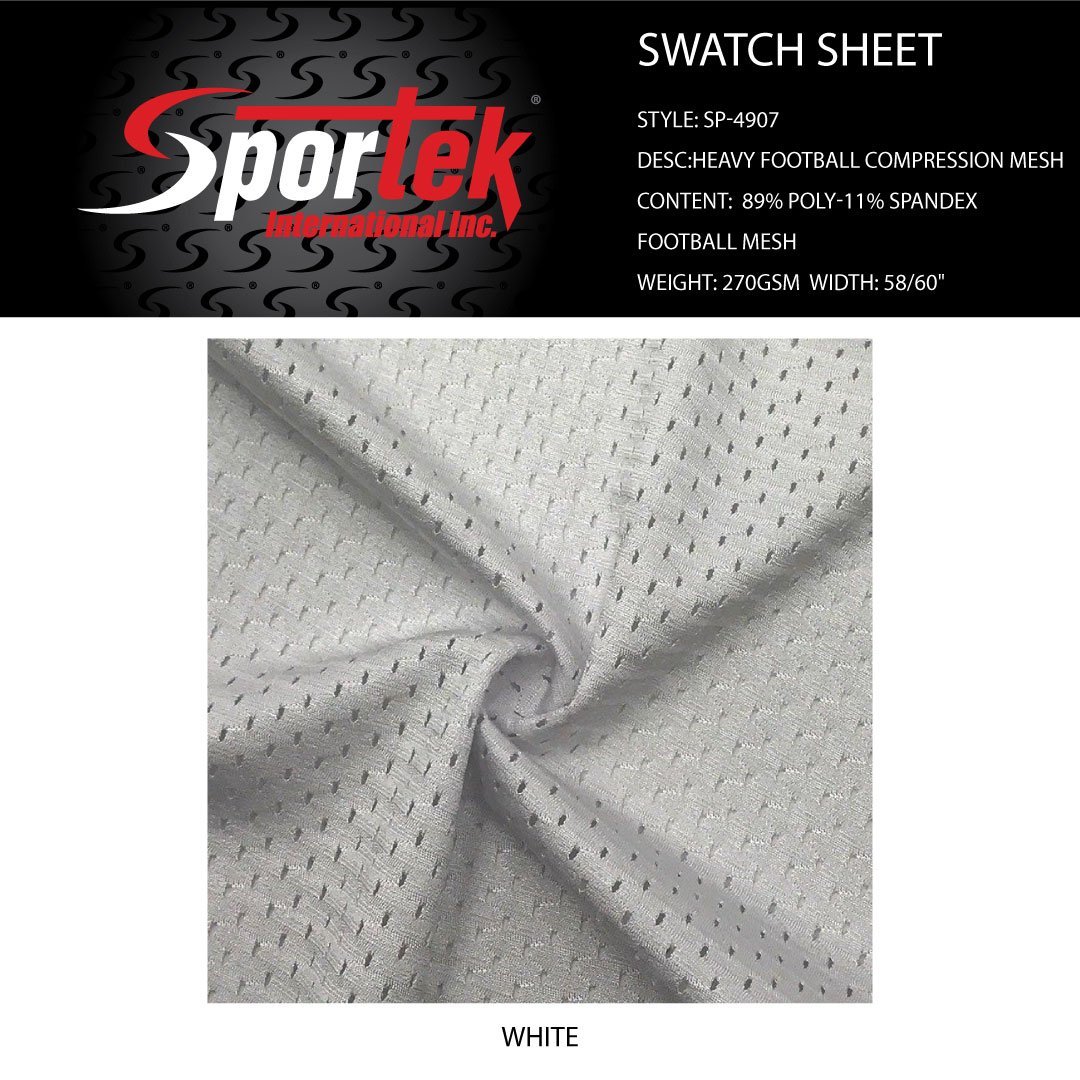 Stretch Mesh White Performance Sportswear