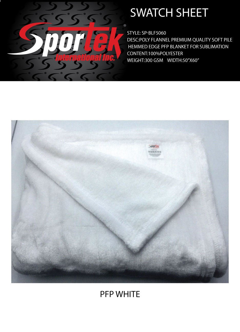 Poly Flannel Soft Pile Hemmed Edge