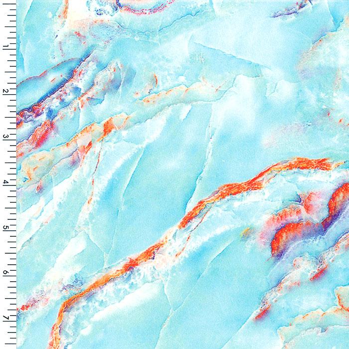 Printed Poly Spandex Wet Print Unicorn Colors