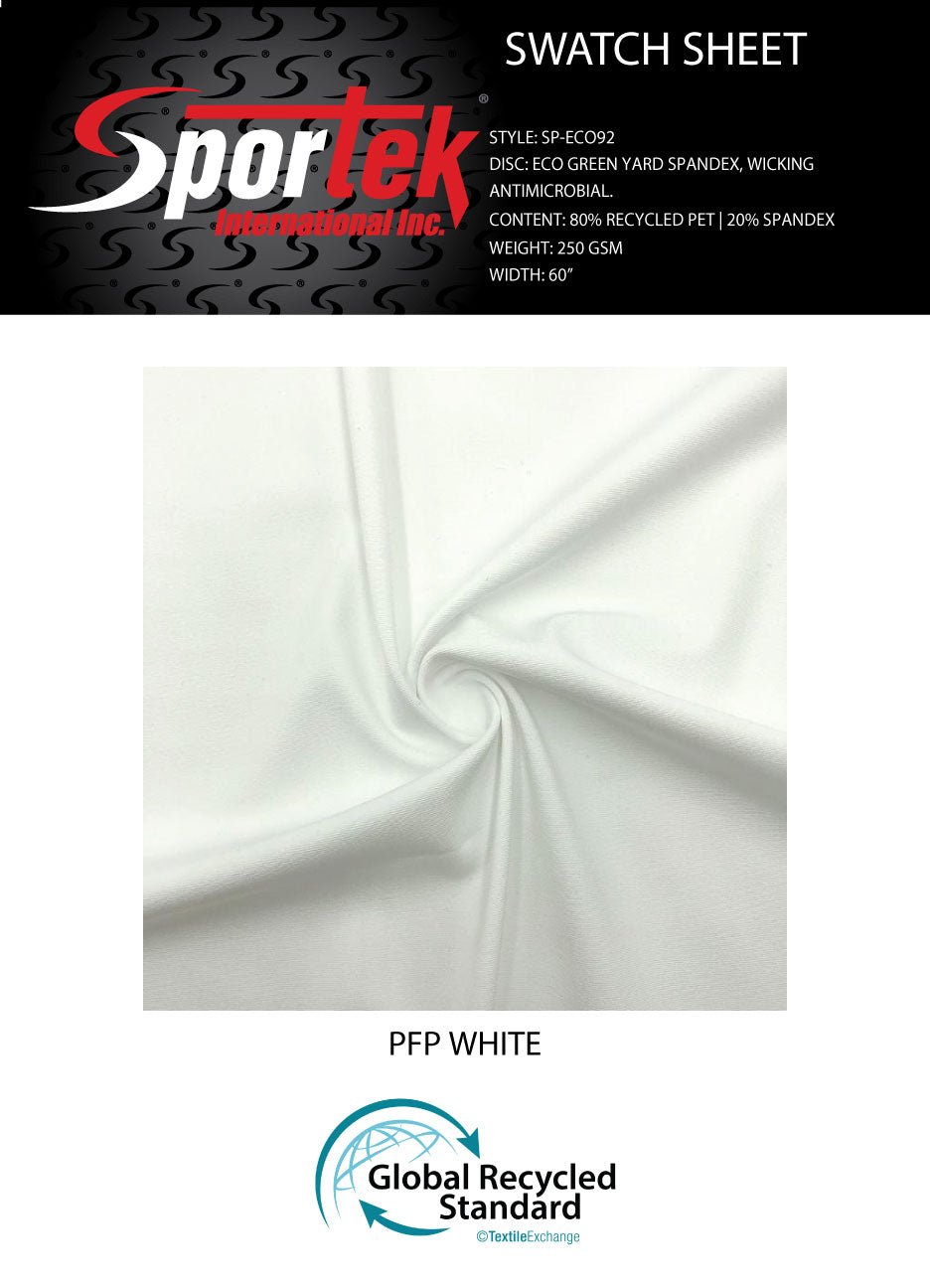 Recycled PET Spandex White Swimwear Fabric