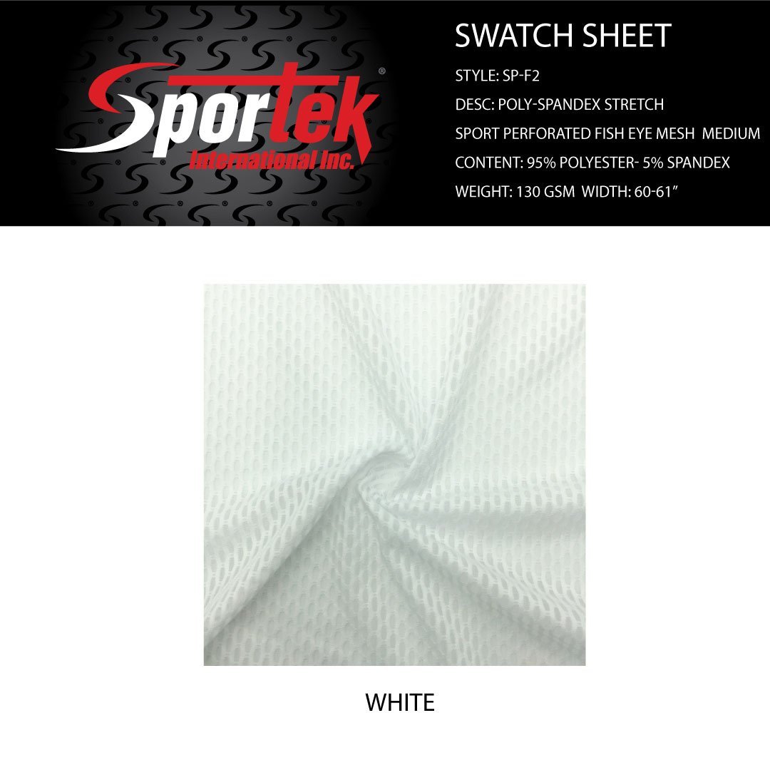 Fish Eye Mesh Poly Spandex White