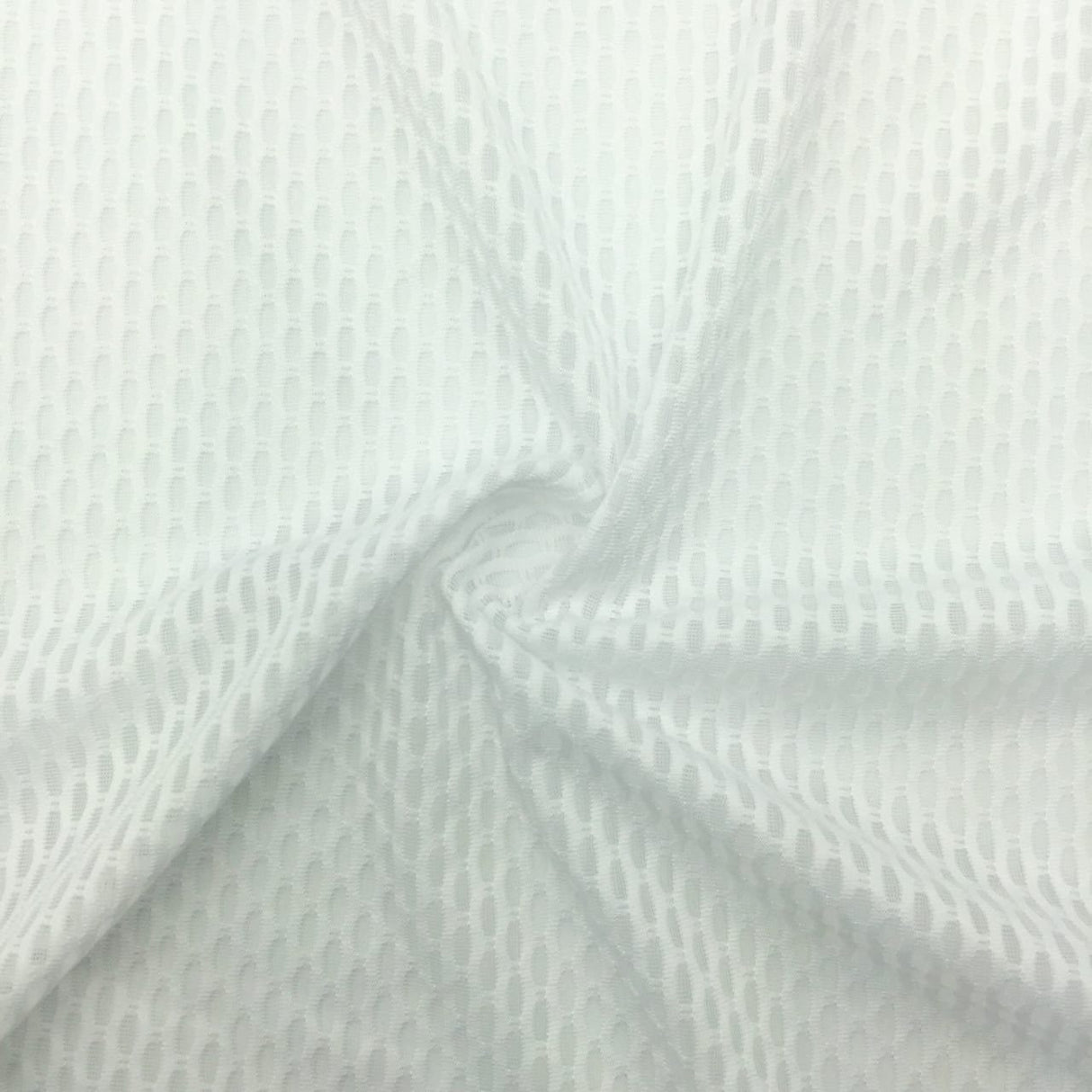 Fish Eye Mesh Poly Spandex White