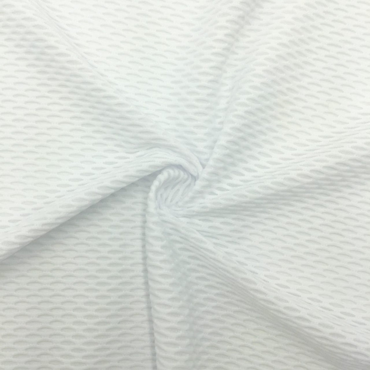 Poly Spandex Perforated Fish Eye Mesh White