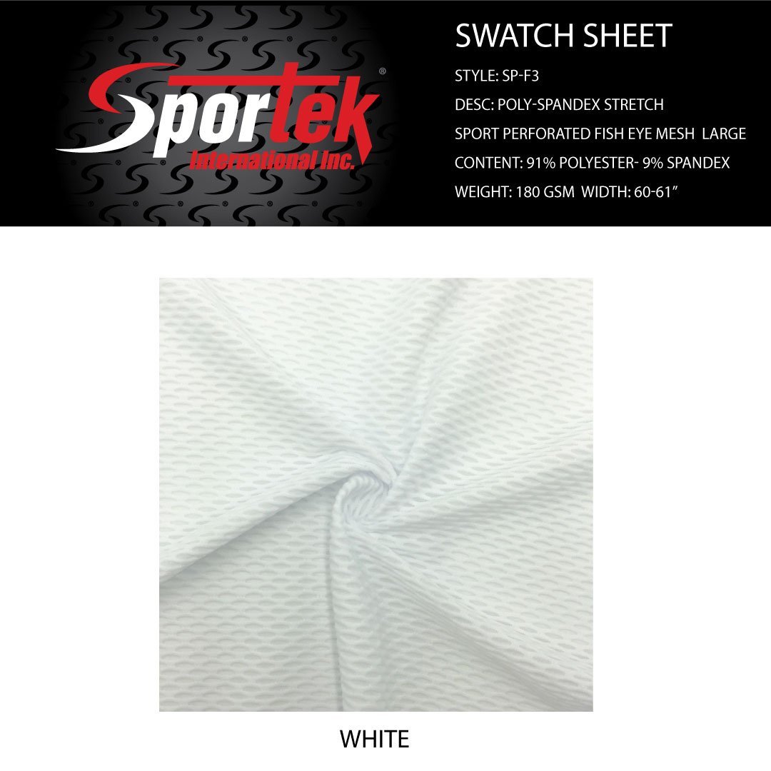 Poly Spandex Perforated Fish Eye Mesh White