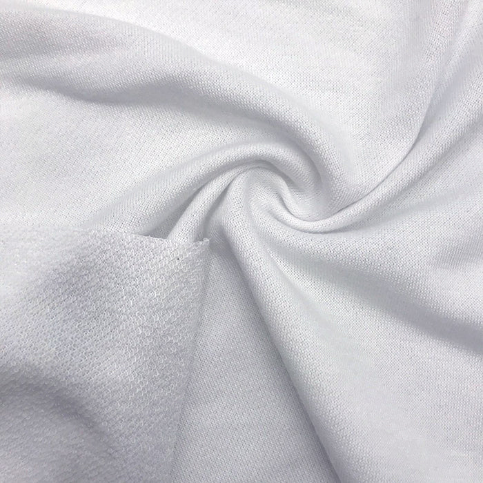 French Terry Spun Poly Heavy White Sublimation
