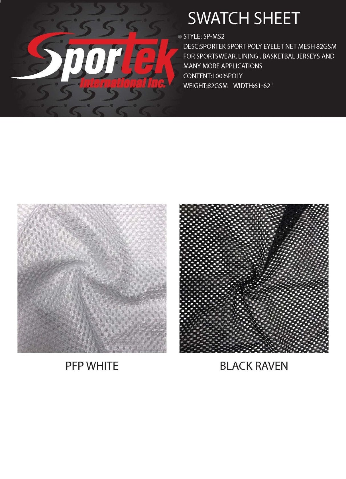 Poly Micro Mesh 82 GSM Sportswear Lining