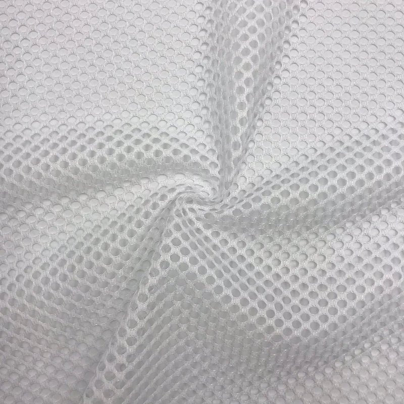 Performance Mesh White Fabric