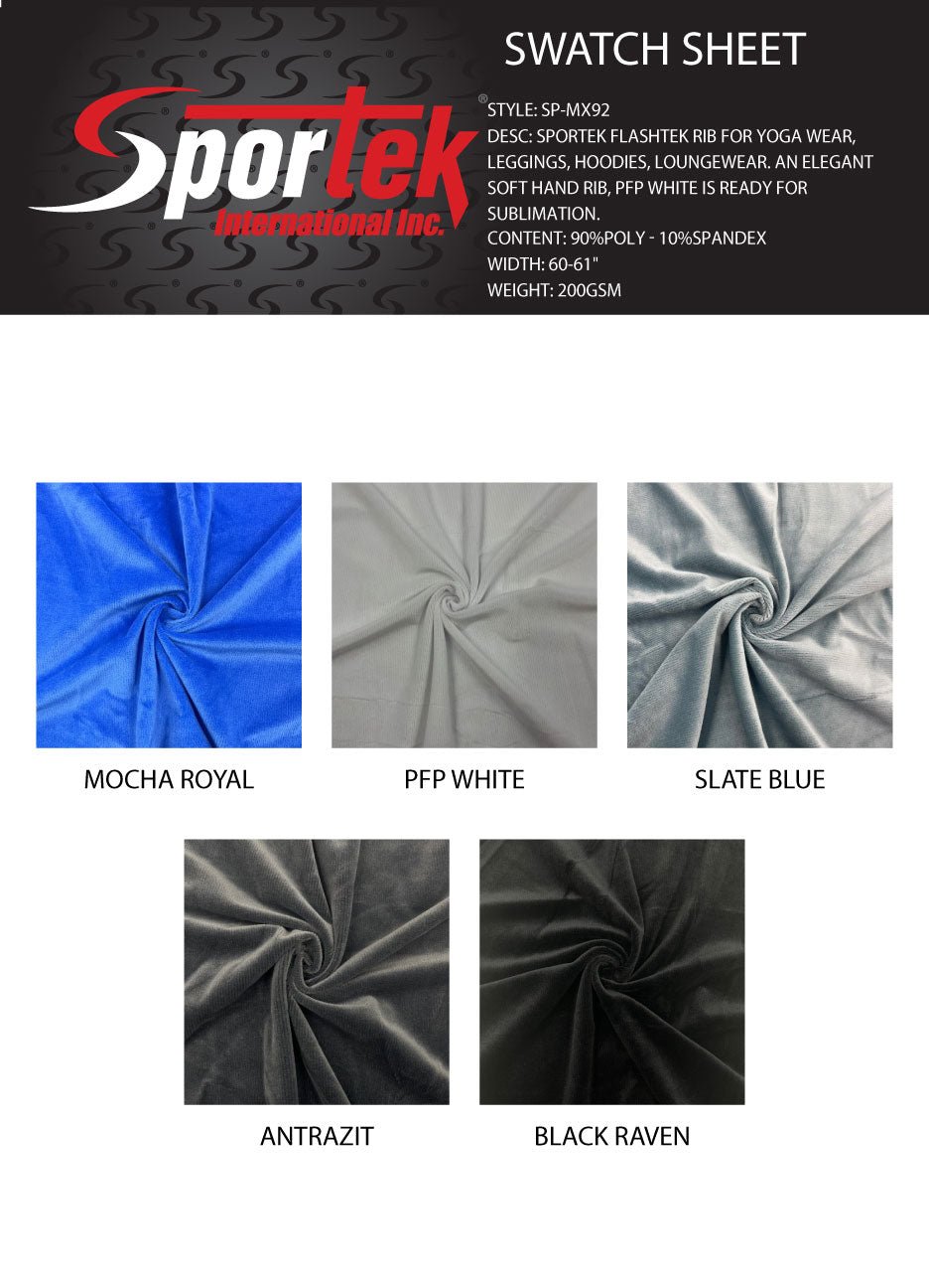 Rib Spandex Flashtek Rib Activewear