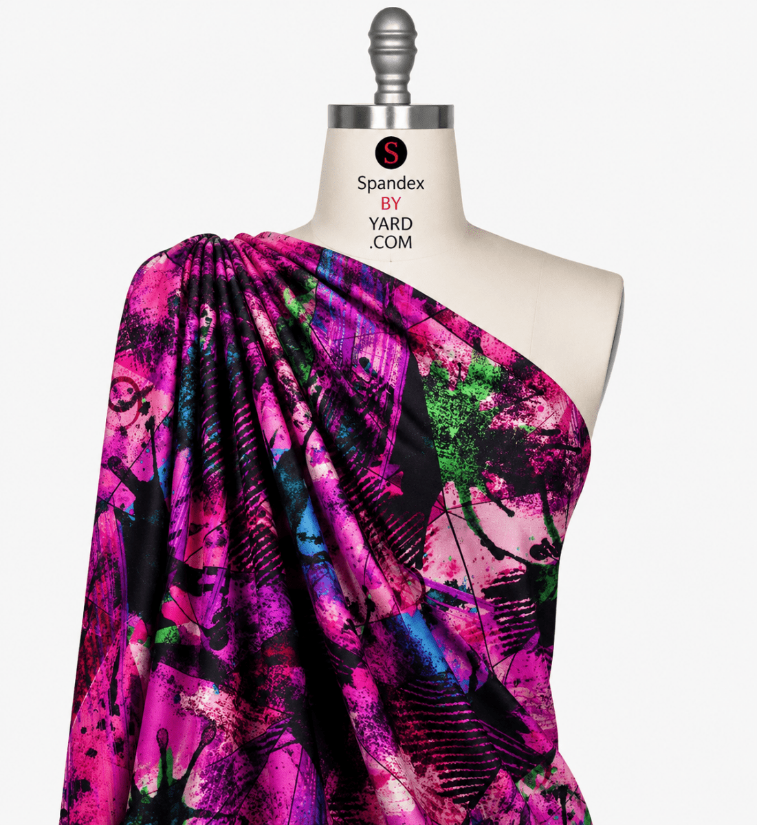 Printed Nylon Spandex Floral Wet Print