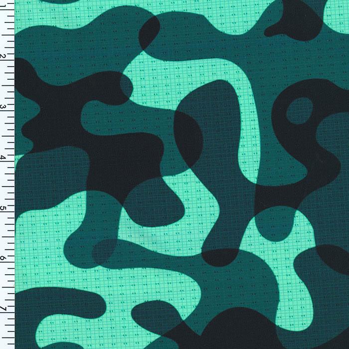 Printed Nylon Spandex Tricot Camo Dots Swimwear Fabric