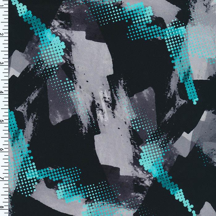 Printed Nylon Spandex Abstract Race Swimwear
